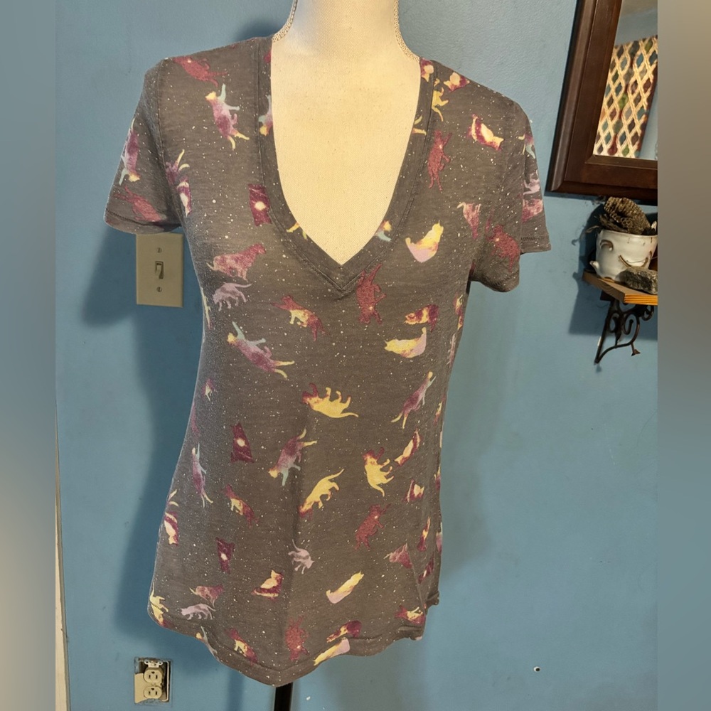BDG for Urban Outfitters, Cats in The Cosmos, V-Neck, T-Shirt